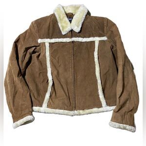 Women’s Faux Fur Trimmed Leather Jacket